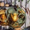 Ripoll Hanglamp, Kogellampje, Hanglamp Blauw, Goud, Groen, 6-lichts