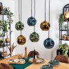 Ripoll Hanglamp, Kogellampje, Hanglamp Blauw, Goud, Groen, 6-lichts
