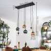 Ripoll Hanglamp, Kogellampje, Hanglamp Amber, Duidelijk, Rookkleurig, 6-lichts