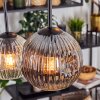 Ripoll Hanglamp, Kogellampje, Hanglamp Amber, Duidelijk, Rookkleurig, 6-lichts
