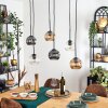 Ripoll Hanglamp, Kogellampje, Hanglamp Amber, Duidelijk, Rookkleurig, 6-lichts