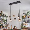 Ripoll Hanglamp, Kogellampje, Hanglamp Amber, Duidelijk, Rookkleurig, 6-lichts