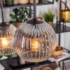 Ripoll Hanglamp, Kogellampje, Hanglamp Amber, Duidelijk, Rookkleurig, 6-lichts