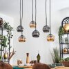 Ripoll Hanglamp, Kogellampje, Hanglamp Amber, Rookkleurig, 6-lichts