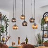 Ripoll Hanglamp, Kogellampje, Hanglamp Amber, Rookkleurig, 6-lichts