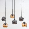 Ripoll Hanglamp, Kogellampje, Hanglamp Amber, Rookkleurig, 6-lichts