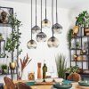 Ripoll Hanglamp, Kogellampje, Hanglamp Amber, Duidelijk, Rookkleurig, 6-lichts