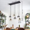 Ripoll Hanglamp, Kogellampje, Hanglamp Amber, Duidelijk, Rookkleurig, 6-lichts