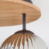 Ripoll Plafondlamp, Kogellampje Natuurlijke kleuren, Zwart, 3-lichts