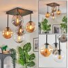 Gastor Plafondlamp, Kogellampje Amber, Duidelijk, Rookkleurig, 5-lichts