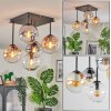 Gastor Plafondlamp, Kogellampje Amber, Duidelijk, Rookkleurig, 5-lichts