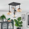Gastor Plafondlamp, Kogellampje Amber, Duidelijk, Rookkleurig, 5-lichts