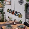 Ripoll Hanglamp, Kogellampje, Hanglamp Blauw, Groen, Koperkleurig, 5-lichts