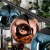 Ripoll Hanglamp, Kogellampje, Hanglamp Blauw, Groen, Koperkleurig, 5-lichts