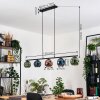 Ripoll Hanglamp, Kogellampje, Hanglamp Blauw, Groen, Koperkleurig, 5-lichts