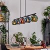 Ripoll Hanglamp, Kogellampje, Hanglamp Blauw, Groen, Koperkleurig, 5-lichts