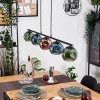 Ripoll Hanglamp, Kogellampje, Hanglamp Blauw, Groen, Koperkleurig, 5-lichts