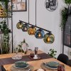 Ripoll Hanglamp, Kogellampje, Hanglamp Blauw, Goud, Groen, 5-lichts