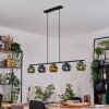 Ripoll Hanglamp, Kogellampje, Hanglamp Blauw, Goud, Groen, 5-lichts