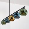 Ripoll Hanglamp, Kogellampje, Hanglamp Blauw, Goud, Groen, 5-lichts