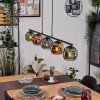 Ripoll Hanglamp, Kogellampje, Hanglamp Blauw, Goud, Groen, Koperkleurig, 5-lichts