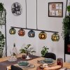 Ripoll Hanglamp, Kogellampje, Hanglamp Blauw, Goud, Groen, Koperkleurig, 5-lichts
