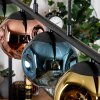Ripoll Hanglamp, Kogellampje, Hanglamp Blauw, Goud, Groen, Koperkleurig, 5-lichts