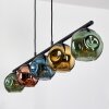 Ripoll Hanglamp, Kogellampje, Hanglamp Blauw, Goud, Groen, Koperkleurig, 5-lichts