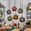 Ripoll Hanglamp, Kogellampje, Hanglamp Blauw, Goud, Groen, Koperkleurig, 6-lichts