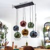 Ripoll Hanglamp, Kogellampje, Hanglamp Blauw, Goud, Groen, Koperkleurig, 6-lichts