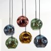 Ripoll Hanglamp, Kogellampje, Hanglamp Blauw, Goud, Groen, Koperkleurig, 6-lichts