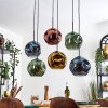 Ripoll Hanglamp, Kogellampje, Hanglamp Blauw, Goud, Groen, Koperkleurig, 6-lichts