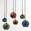Ripoll Hanglamp, Kogellampje, Hanglamp Blauw, Goud, Groen, Koperkleurig, 6-lichts