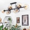 Koyoto Plafondlamp, Kogellampje Amber, Duidelijk, Rookkleurig, 10-lichts