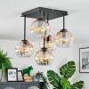 Koyoto Plafondlamp, Kogellampje Amber, Duidelijk, 5-lichts