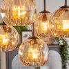 Koyoto Plafondlamp, Kogellampje Amber, 5-lichts