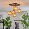 Koyoto Plafondlamp, Kogellampje Amber, 5-lichts
