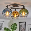 Koyoto Plafondlamp, Kogellampje 37 cm Blauw, Goud, Groen, Duidelijk, 3-lichts