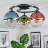 Gastor Plafondlamp, Kogellampje 37 cm Blauw, Groen, Duidelijk, Koperkleurig, 3-lichts