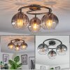 Koyoto Plafondlamp, Kogellampje 37 cm Duidelijk, Rookkleurig, 3-lichts