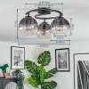 Koyoto Plafondlamp, Kogellampje 37 cm Duidelijk, Rookkleurig, 3-lichts