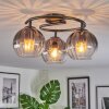 Koyoto Plafondlamp, Kogellampje 37 cm Duidelijk, Rookkleurig, 3-lichts