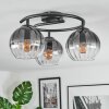 Koyoto Plafondlamp, Kogellampje 37 cm Duidelijk, Rookkleurig, 3-lichts