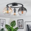 Koyoto Plafondlamp, Kogellampje 37 cm Amber, Duidelijk, Rookkleurig, 3-lichts
