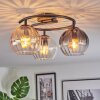 Koyoto Plafondlamp, Kogellampje 37 cm Amber, Duidelijk, Rookkleurig, 3-lichts