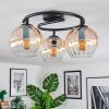 Koyoto Plafondlamp, Kogellampje 37 cm Amber, Duidelijk, 3-lichts