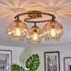 Koyoto Plafondlamp, Kogellampje 37 cm Amber, Duidelijk, 3-lichts