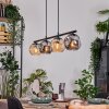 Ripoll Hanglamp, Kogellampje, Hanglamp Amber, Rookkleurig, 4-lichts