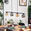 Ripoll Hanglamp, Kogellampje, Hanglamp Amber, Rookkleurig, 4-lichts