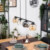 Ripoll Hanglamp, Kogellampje, Hanglamp Amber, Duidelijk, Rookkleurig, 4-lichts